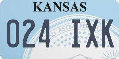 KS license plate 024IXK