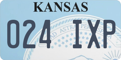 KS license plate 024IXP