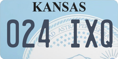 KS license plate 024IXQ