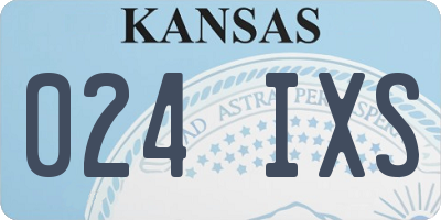 KS license plate 024IXS