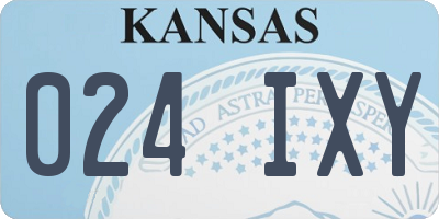 KS license plate 024IXY