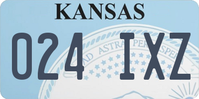 KS license plate 024IXZ