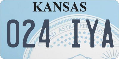 KS license plate 024IYA