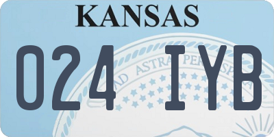 KS license plate 024IYB