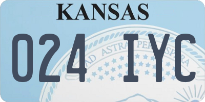 KS license plate 024IYC