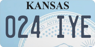 KS license plate 024IYE
