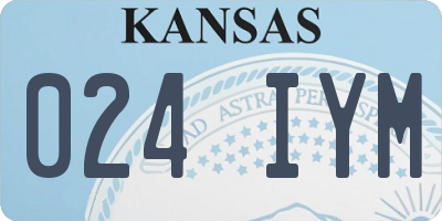 KS license plate 024IYM