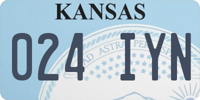 KS license plate 024IYN