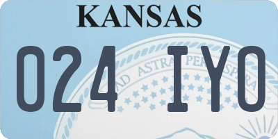 KS license plate 024IYO