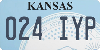 KS license plate 024IYP