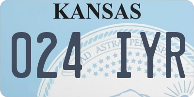 KS license plate 024IYR