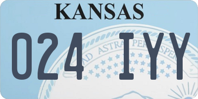 KS license plate 024IYY