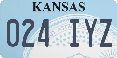KS license plate 024IYZ