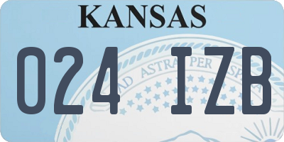 KS license plate 024IZB