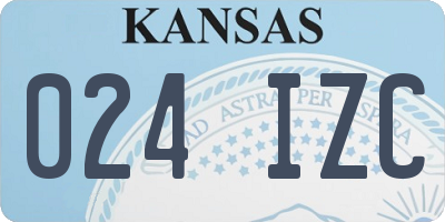 KS license plate 024IZC