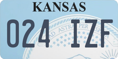 KS license plate 024IZF