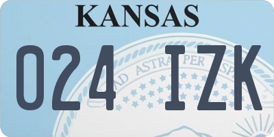 KS license plate 024IZK