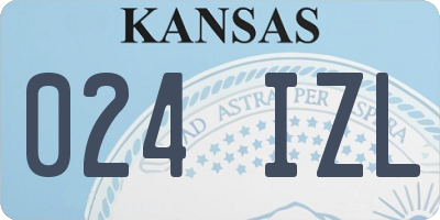 KS license plate 024IZL