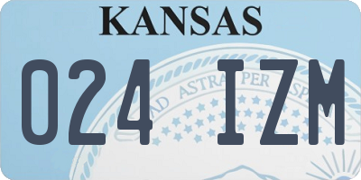 KS license plate 024IZM