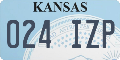 KS license plate 024IZP