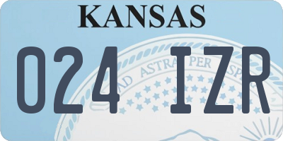 KS license plate 024IZR