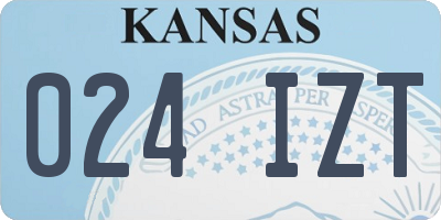 KS license plate 024IZT
