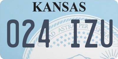 KS license plate 024IZU