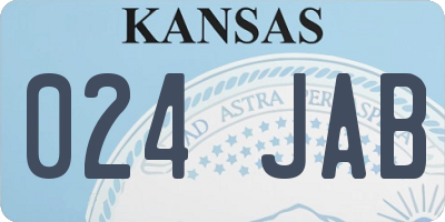 KS license plate 024JAB