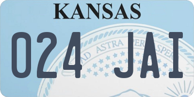 KS license plate 024JAI