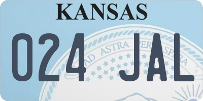 KS license plate 024JAL