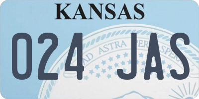 KS license plate 024JAS
