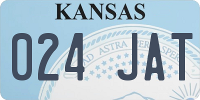 KS license plate 024JAT