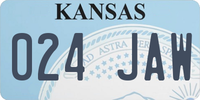 KS license plate 024JAW