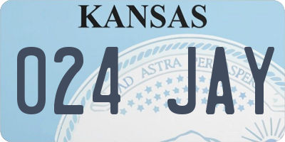 KS license plate 024JAY