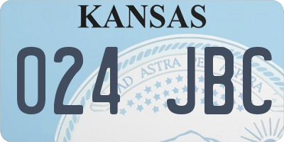 KS license plate 024JBC