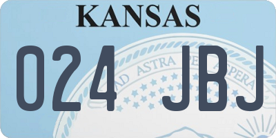 KS license plate 024JBJ