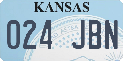 KS license plate 024JBN