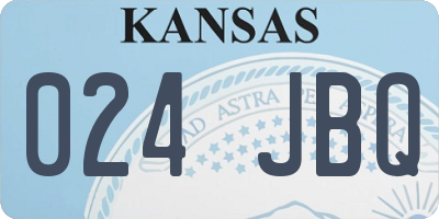 KS license plate 024JBQ