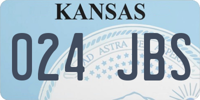 KS license plate 024JBS