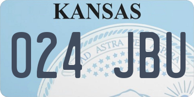 KS license plate 024JBU