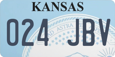 KS license plate 024JBV