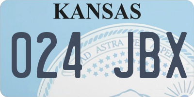 KS license plate 024JBX