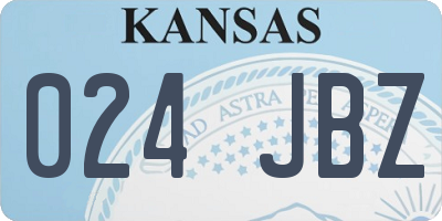 KS license plate 024JBZ