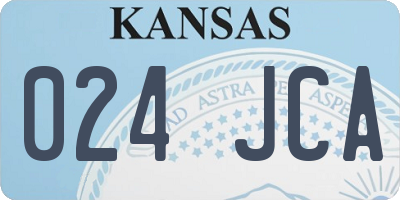 KS license plate 024JCA