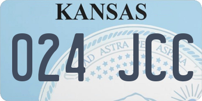 KS license plate 024JCC