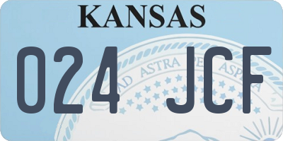 KS license plate 024JCF
