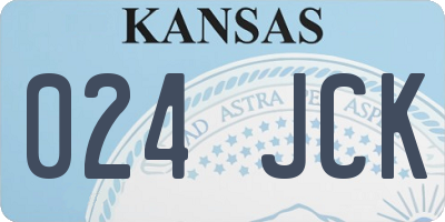 KS license plate 024JCK