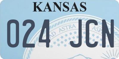 KS license plate 024JCN