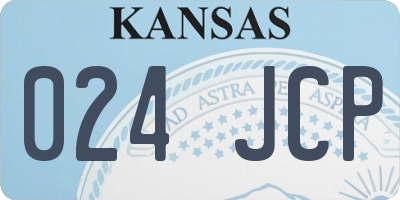 KS license plate 024JCP