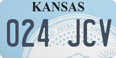 KS license plate 024JCV